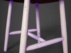 wood chair polished 3D Модель