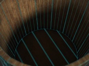 wooden bucket Modello 3D