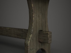 wooden bench Modelo 3D