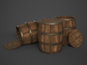 wooden barrel Modelo 3D