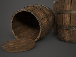 wooden barrel 3D Model