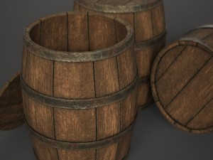 wooden barrel 3D Model