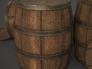 wooden barrel 3D Model