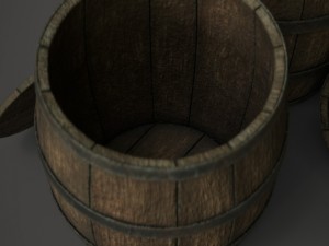 wooden barrel 3D Model