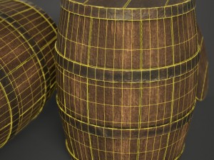 wooden barrel 3D Model