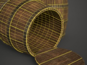 wooden barrel 3D Model