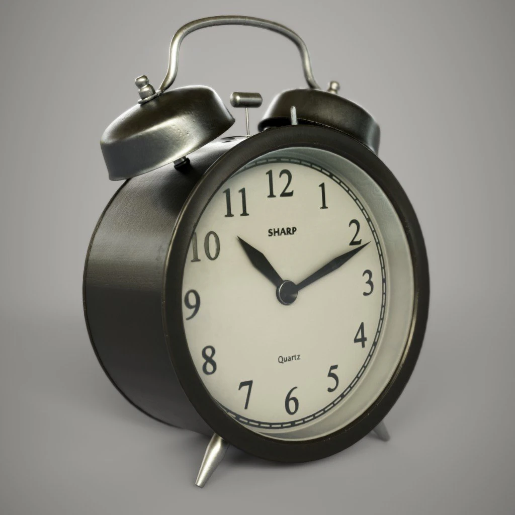 alarm clock 3D Model .c4d .max .obj .3ds .fbx .stl .blend
