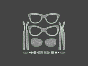 glss-001 sunglasses 3D Model
