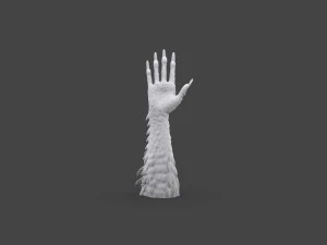 TSHR-003 Rigged right hand 3D Model