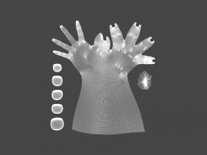 TSHR-003 Rigged right hand Modelo 3D