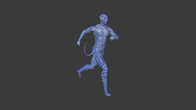 AVTR-004 Avatar Running Animation Model 3D .c4d .max .obj .3ds .fbx .stl .blend 
