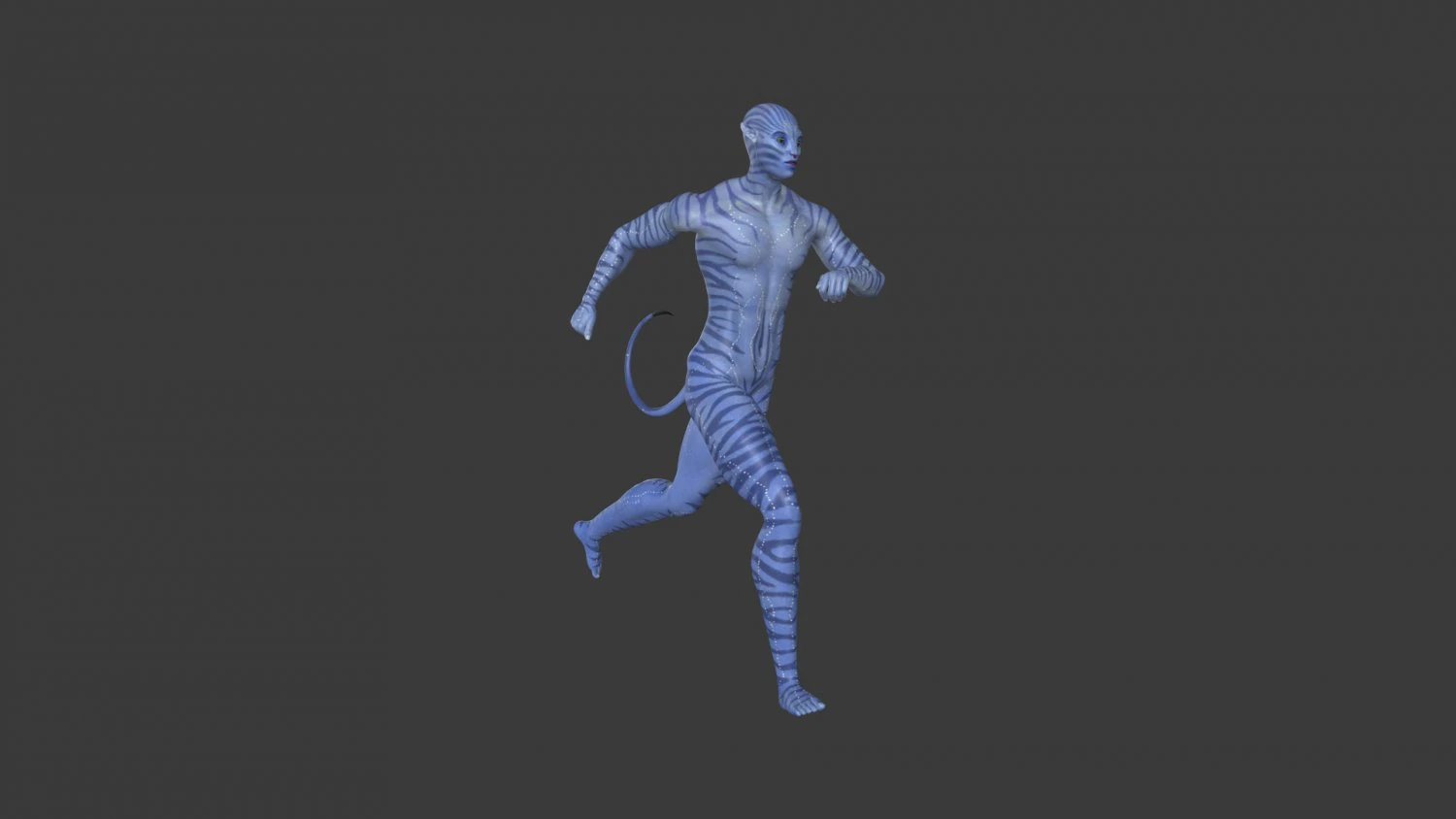 AVTR-004 Avatar Running Animation 3D Model .c4d .max .obj .3ds .fbx .stl .blend 