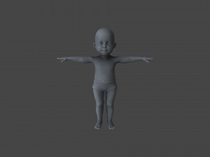 BABY-001 Rigged Baby Modelo 3D