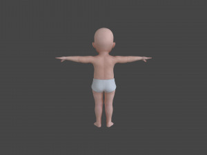 BABY-001 Rigged Baby Modelo 3D