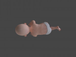 BABY-002 Crawling Animation Modello 3D