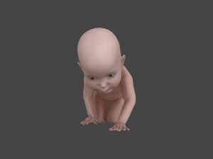 BABY-002 Crawling Animation Modello 3D