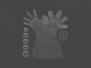 HAND-051 Rigged Right Hand 3D Model