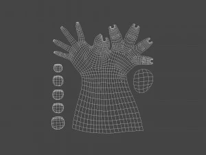 HAND-051 Rigged Right Hand 3D Model