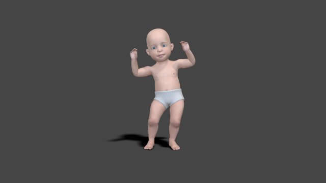 BABY-003 Dancing Animation Modelo 3D .c4d .max .obj .3ds .fbx .stl .blend 