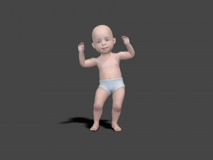 BABY-003 Dancing Animation 3D Model