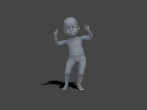 BABY-003 Dancing Animation 3D Model