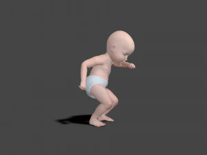 BABY-003 Dancing Animation 3D Model
