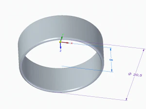 인쇄할 준비가 된 간단한 반지 3D 프린트 모델