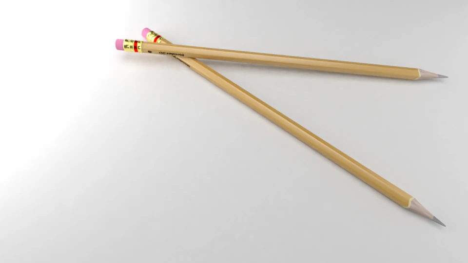 pencil 3D Model .c4d .max .obj .3ds .fbx .stl .blend 