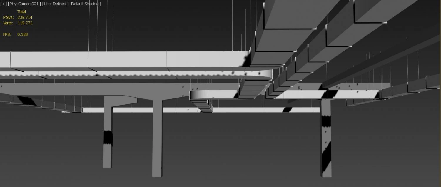ventilation and columns 3D Model .c4d .max .obj .3ds .fbx .stl .blend 