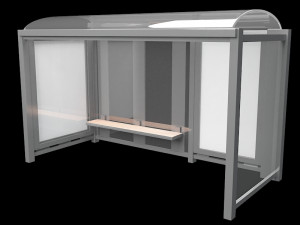 bus stop Modèle 3D