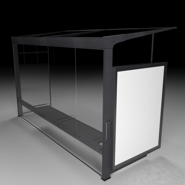 bus stop Model 3D .c4d .max .obj .3ds .fbx .stl .blend