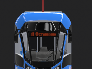 tram vityaz-m rolling stock low-poly 3D Model
