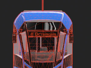 tram vityaz-m rolling stock low-poly 3D Model
