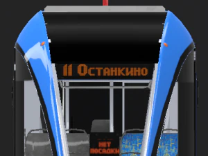 tram vityaz-m rolling stock low-poly 3D Model