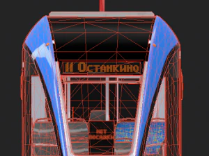 tram vityaz-m rolling stock low-poly 3D Model