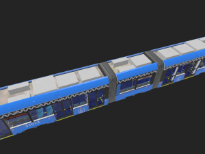 tram vityaz-m rolling stock low-poly 3D Модель