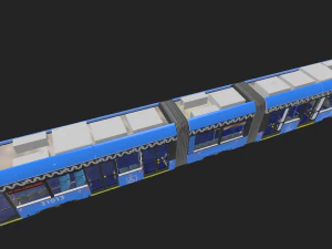tram vityaz-m rolling stock low-poly 3D Model