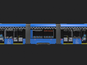 tram vityaz-m rolling stock low-poly 3D Модель