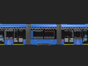 tram vityaz-m rolling stock low-poly 3D Model