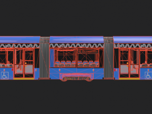 tram vityaz-m rolling stock low-poly 3D Модель