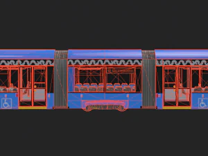 tram vityaz-m rolling stock low-poly 3D Model