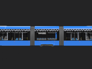 tram vityaz-m rolling stock low-poly 3D Модель