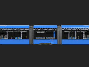 tram vityaz-m rolling stock low-poly 3D Model