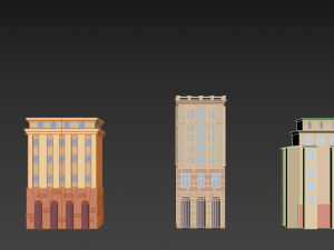 Cartoon town 3D Model