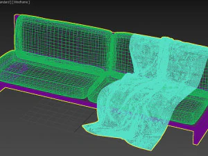 contemporary sofa 2 colors 3D Model