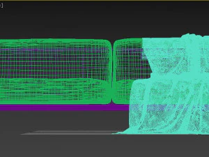 contemporary sofa 2 colors 3D Model