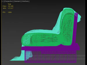 contemporary sofa 2 colors 3D Model