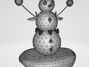 pretty cartoon snowman 3Dモデル