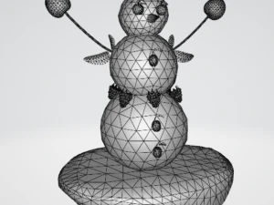 pretty cartoon snowman 3D Model