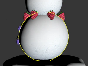 pretty cartoon snowman 3D Model